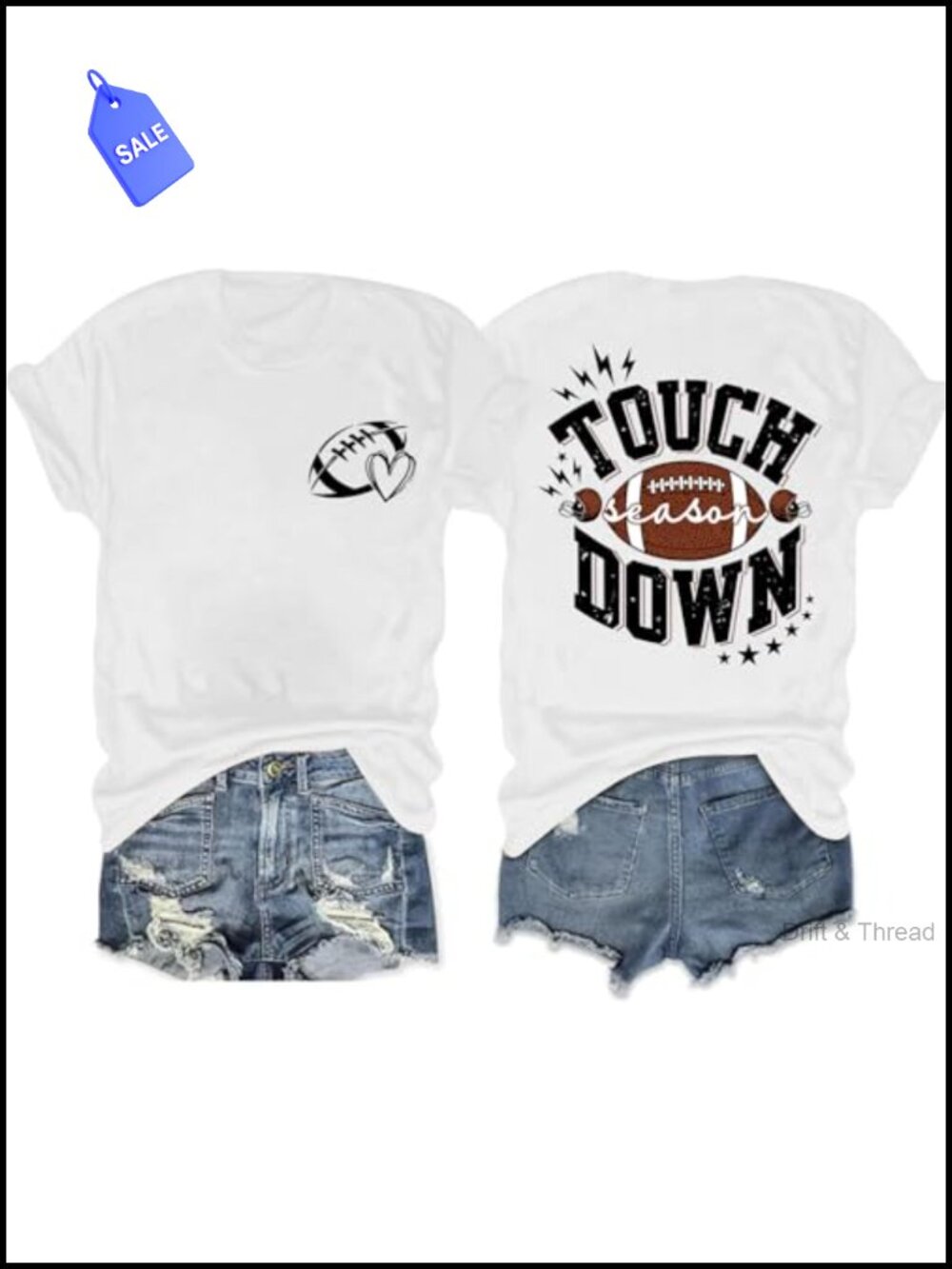 Football Shirts for Women Game Day Graphic Tee Football Mom Shirt